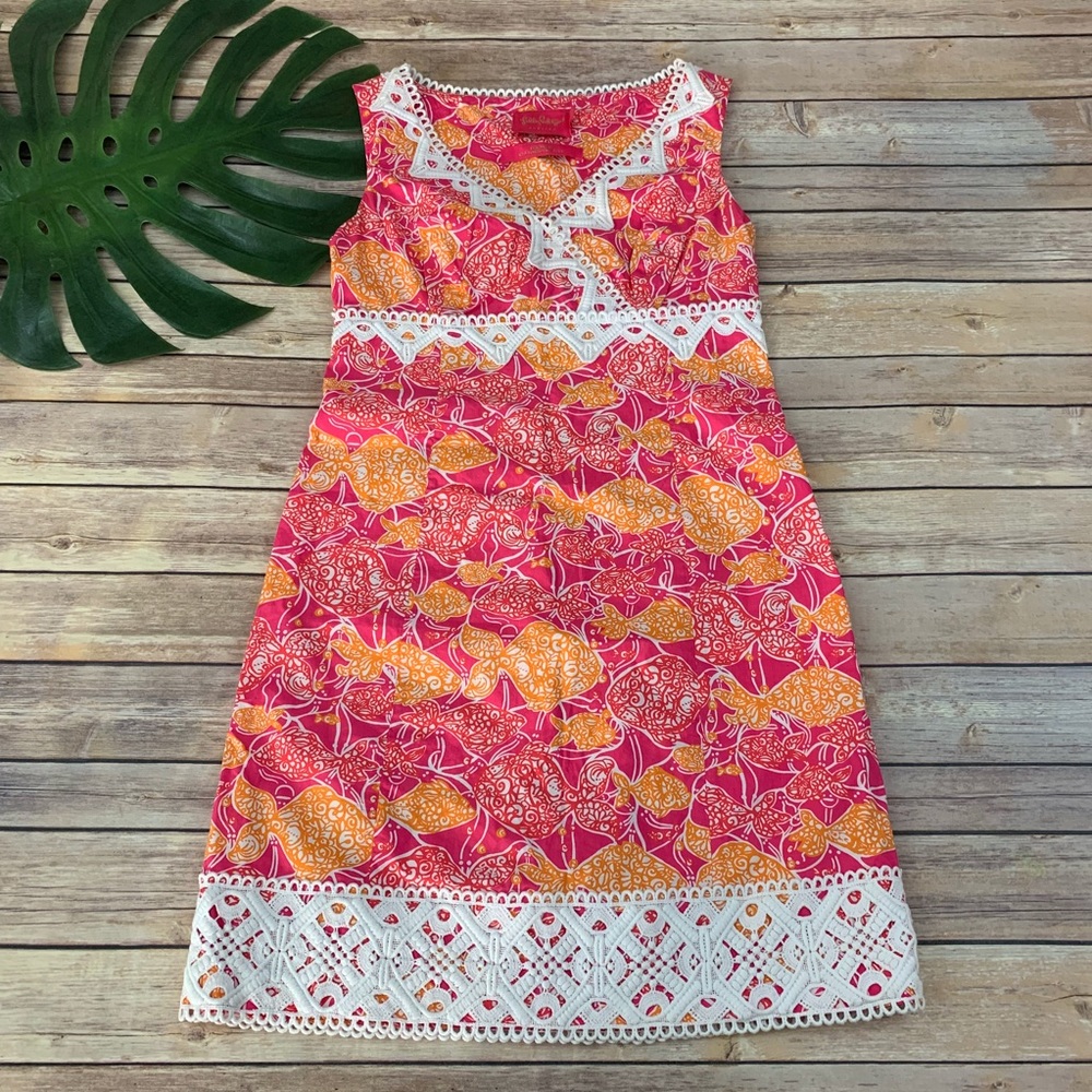 Lilly Pulitzer pink fish print jubilee dress